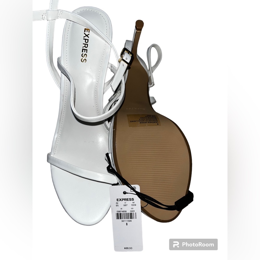 New Express White Platform Sandal